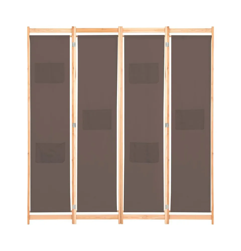 vidaXL 4-Panel Room Divider 62.9"x66.9"x1.6" Fabric