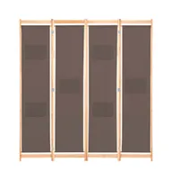 vidaXL 4-Panel Room Divider 62.9"x66.9"x1.6" Fabric
