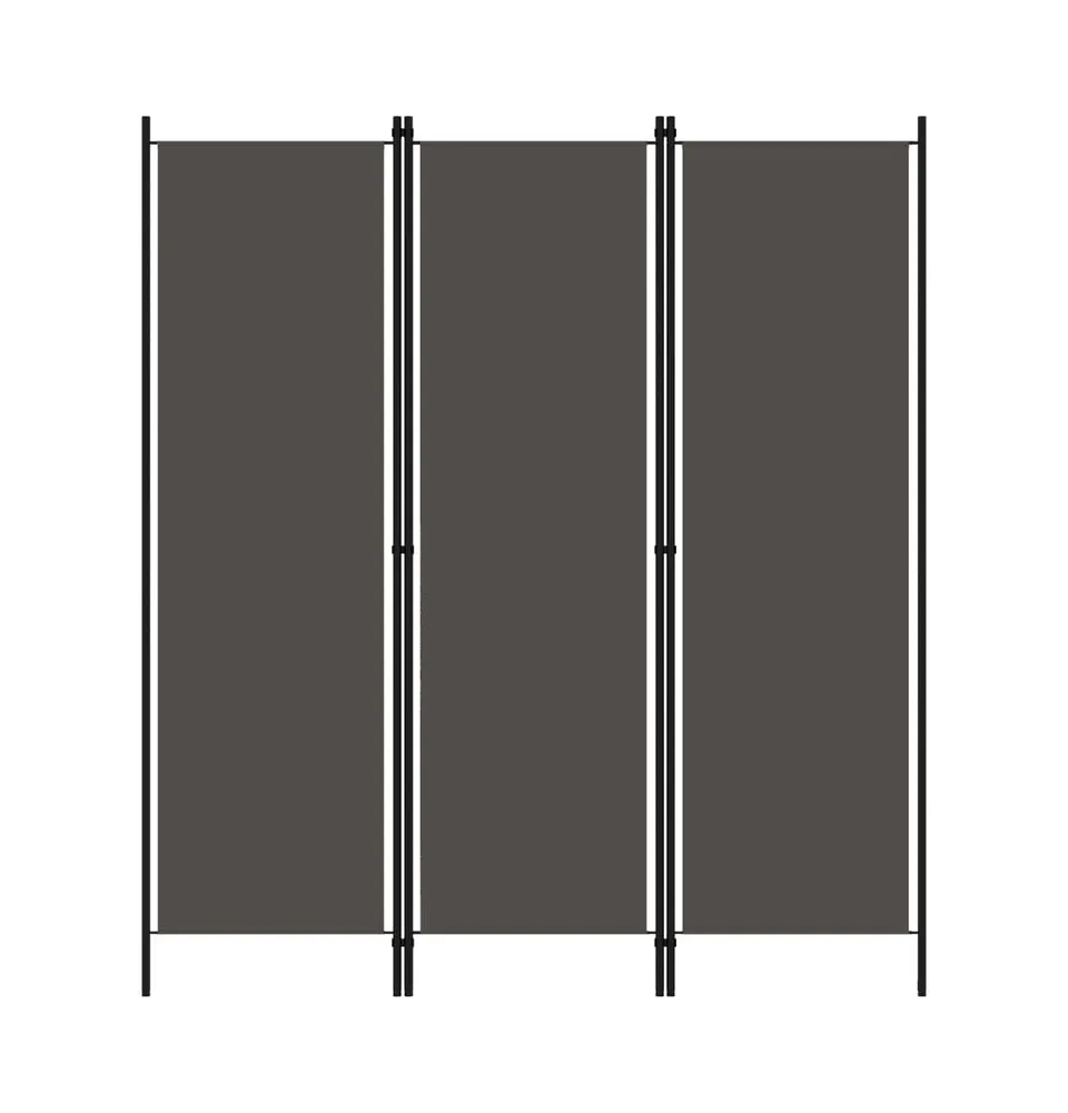 vidaXL 3-Panel Room Divider Anthracite 59.1"x70.9"