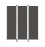 vidaXL 3-Panel Room Divider Anthracite 59.1"x70.9"