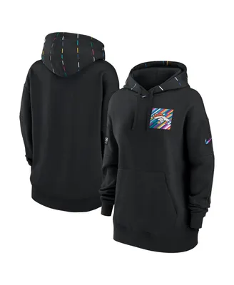 Women's Nike Black Denver Broncos 2023 Nfl Crucial Catch Club Pullover Hoodie