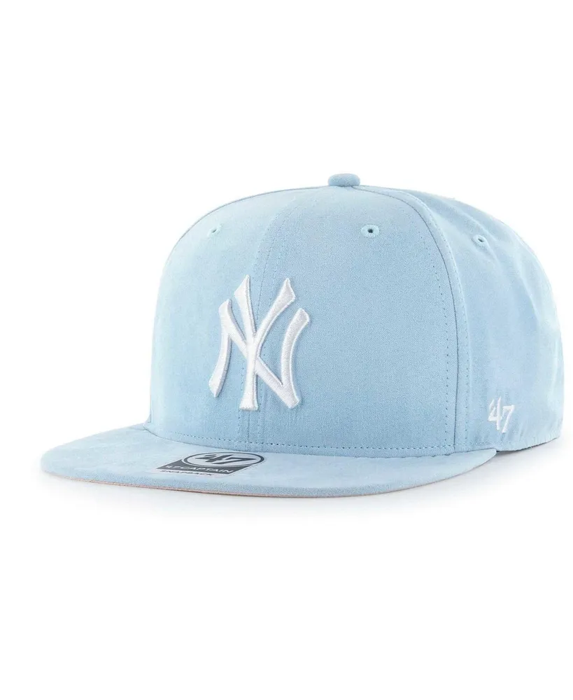 Men's '47 Brand Light Blue New York Yankees Ultra Suede Captain Snapback Hat