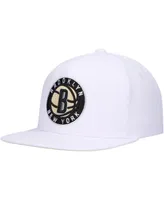 Men's Mitchell & Ness White Brooklyn Nets Hardwood Classics Soul Snapback Hat