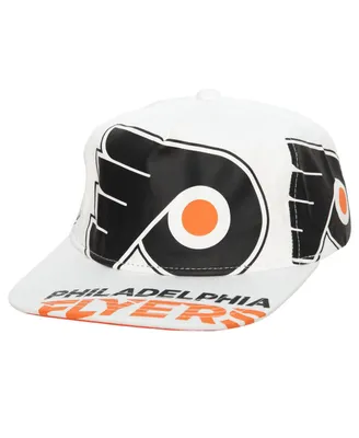 Men's Mitchell & Ness White Philadelphia Flyers In Your Face Deadstock Snapback Hat
