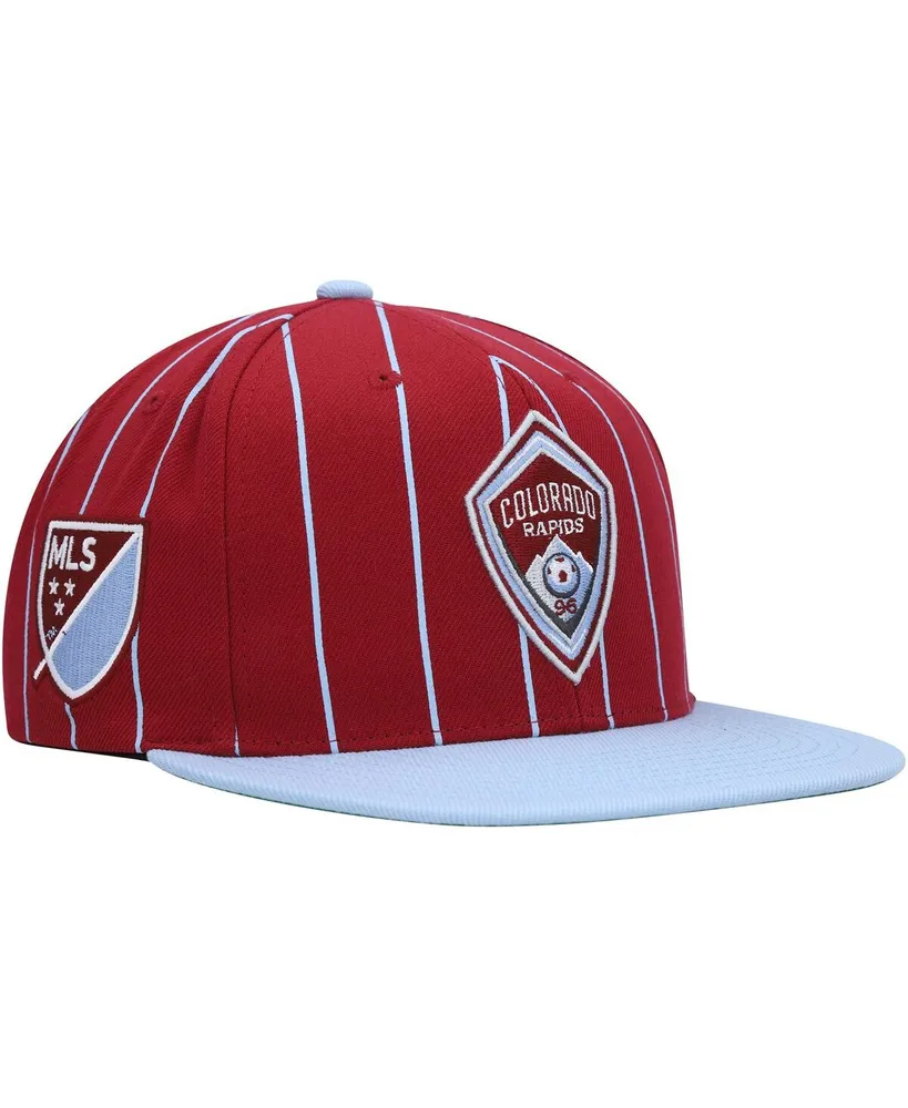 Men's Mitchell & Ness Red Colorado Rapids Team Pin Snapback Hat