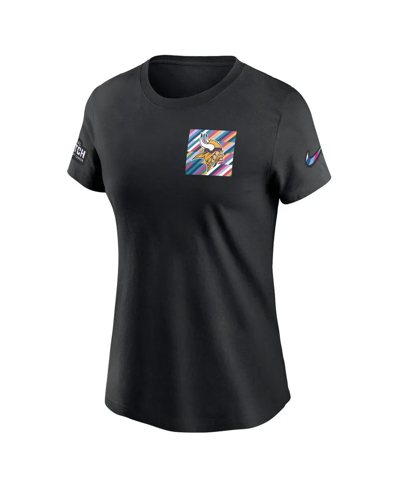 Women's Nike Black Minnesota Vikings 2023 Nfl Crucial Catch Sideline Tri-Blend T-shirt