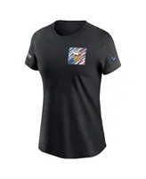 Women's Nike Black Minnesota Vikings 2023 Nfl Crucial Catch Sideline Tri-Blend T-shirt