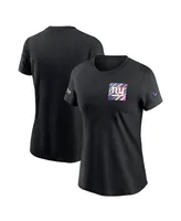 Women's Nike Black New York Giants 2023 Nfl Crucial Catch Sideline Tri-Blend T-shirt