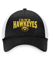 Men's Majestic Black Iowa Hawkeyes Breakout Trucker Adjustable Hat