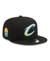 Men's New Era Black Cleveland Cavaliers Neon Pop 9FIFTY Snapback Hat