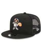 Men's New Era Black SpongeBob SquarePants Sandy Cheeks Trucker 9FIFTY Snapback Hat