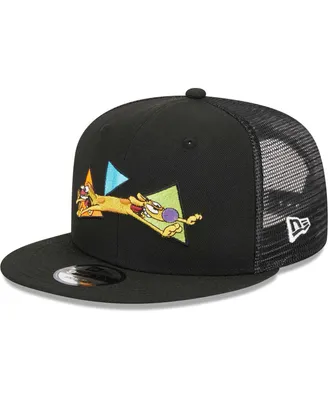 Men's New Era Black CatDog Trucker 9FIFTY Snapback Hat