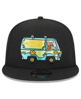 Men's New Era Black Scooby-Doo Mystery Machine Trucker 9FIFTY Snapback Hat