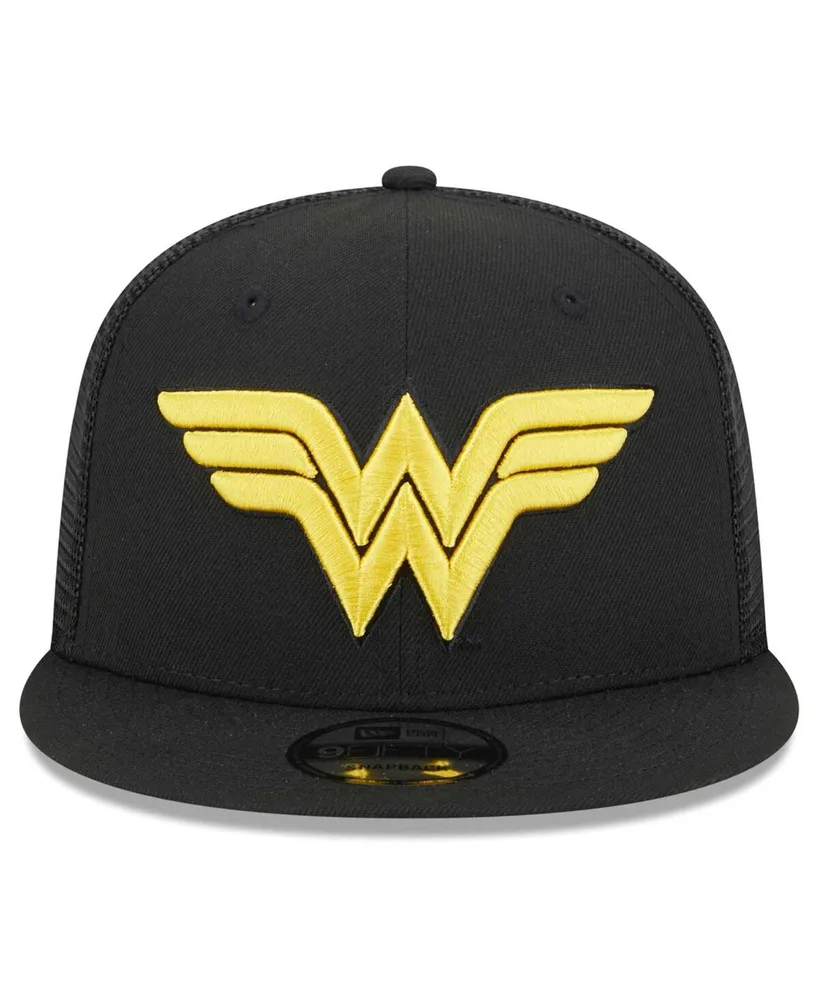 Men's New Era Black Wonder Woman Trucker 9FIFTY Snapback Hat