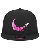 Men's New Era Black The Flintstones Dino Trucker 9FIFTY Snapback Hat