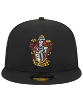 Men's New Era Black Harry Potter Gryffindor Trucker 9FIFTY Snapback Hat