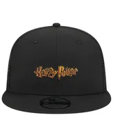 Men's New Era Black Harry Potter Trucker 9FIFTY Snapback Hat