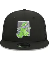 Men's New Era Black Rugrats Reptar Trucker 9FIFTY Snapback Hat