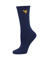 Women's ZooZatz Navy, White West Virginia Mountaineers 2-Pack Quarter-Length Socks