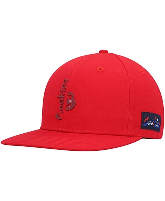 Men's Cookies Red Searchlight Snapback Hat