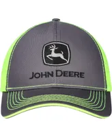 Men's Top of the World Charcoal John Deere Classic Neon Trucker Adjustable Hat