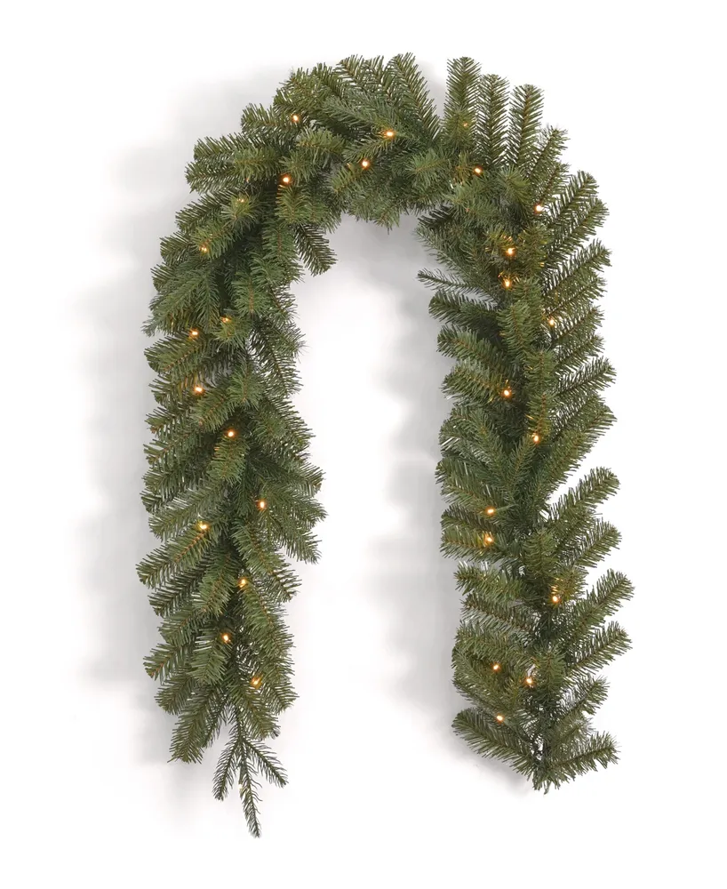 Seasonal Valley Pine 3 Piece Door Kit, 24" Pre-Lit Pe, Pvc Wreath 26' Garlands, Battery Operated Led