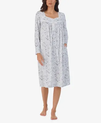 Eileen West Women's Fleece Waltz Long-Sleeve Nightgown