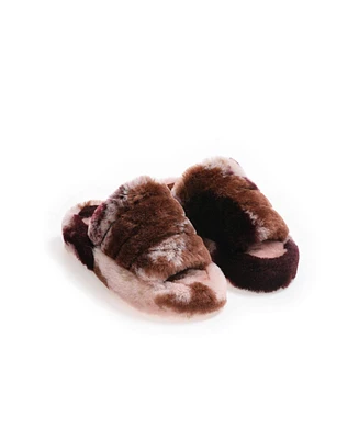 Furniq Uk Women's Shearling Slippers, Wool