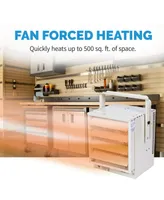 Newair Hardwired Electric Garage Heater, Ceiling Mounted with Adjustable Louvers and Tilt Head, Heats up to 500 sq. ft. of Space