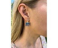 Rivka Friedman Periwinkle Crystal + Cubic Zirconia Drop Earrings