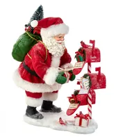 Kurt Adler 10.5" Fabriche Santa Checking Mail