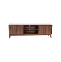 Emma+Oliver Beverly Mid-Century Modern Wooden Tv Stand With Soft Close Doors, Shelf