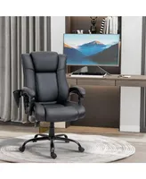 Vinsetto Pu Leather Executive Office Chair with Vibration Massage, Black