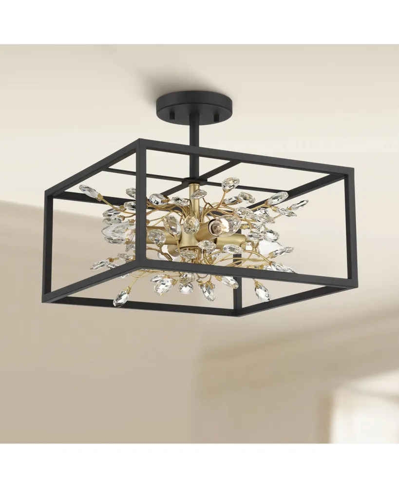 Possini Euro Design Caliari Modern Close to Ceiling Light Semi