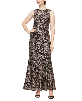 Alex Evenings Women's Embroidered Embellished A-Line Dress