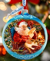 Designocracy House Warming Santa Large Mercury Glass Collectible Ornaments D. Gelsinger