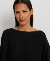 Lauren Ralph Women's Cotton-Blend Dolman-Sleeve Sweater