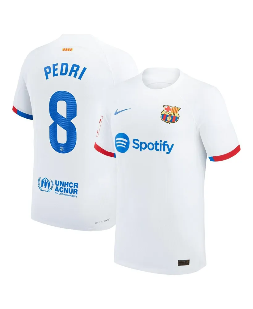 Men's Nike Pedri White Barcelona 2023/24 Away Authentic Jersey