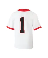 Big Boys Nike #1 White Georgia Bulldogs 1st Armored Division Old Ironsides Untouchable Football Jersey