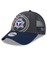 Preschool Boys and Girls New Era Graphite, Navy Tennessee Titans Reflect 9FORTY Adjustable Hat