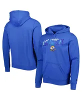 Men's New Era Royal Los Angeles Rams Ink Dye Pullover Hoodie