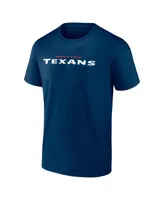 Men's Profile Navy Houston Texans Big and Tall Two-Sided T-shirt