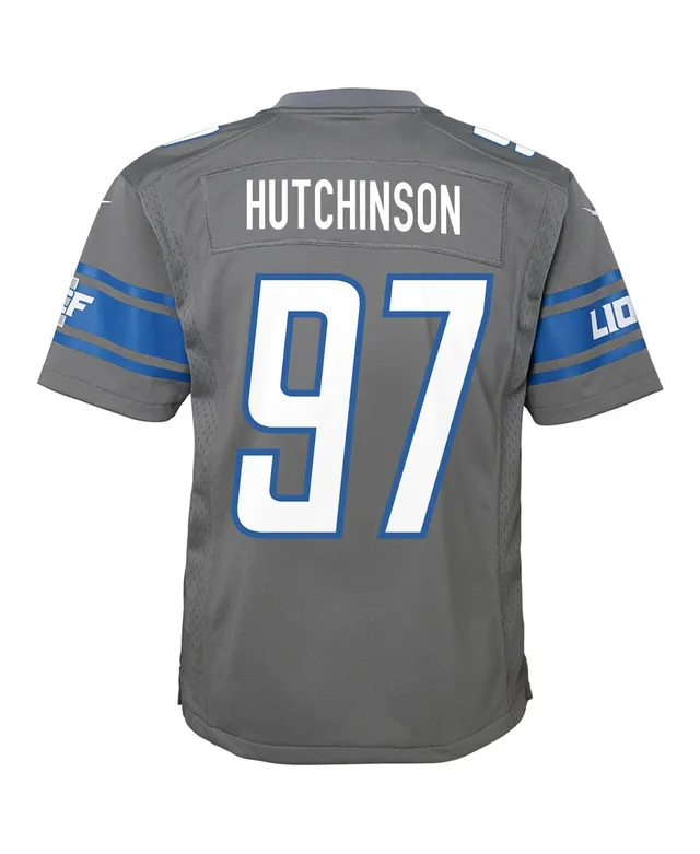 Youth Nike Aidan Hutchinson Silver Detroit Lions Inverted Game Jersey