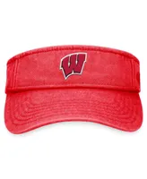 Men's Top of the World Red Wisconsin Badgers Terry Adjustable Visor