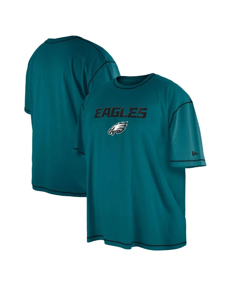 Men's New Era Midnight Green Philadelphia Eagles Third Down Big & Tall Puff Print T-Shirt