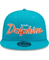 Men's New Era Aqua Miami Dolphins Main Script 9FIFTY Snapback Hat