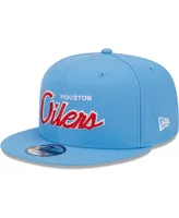 Men's New Era Light Blue Houston Oilers Gridiron Classics Main Script 9FIFTY Snapback Hat