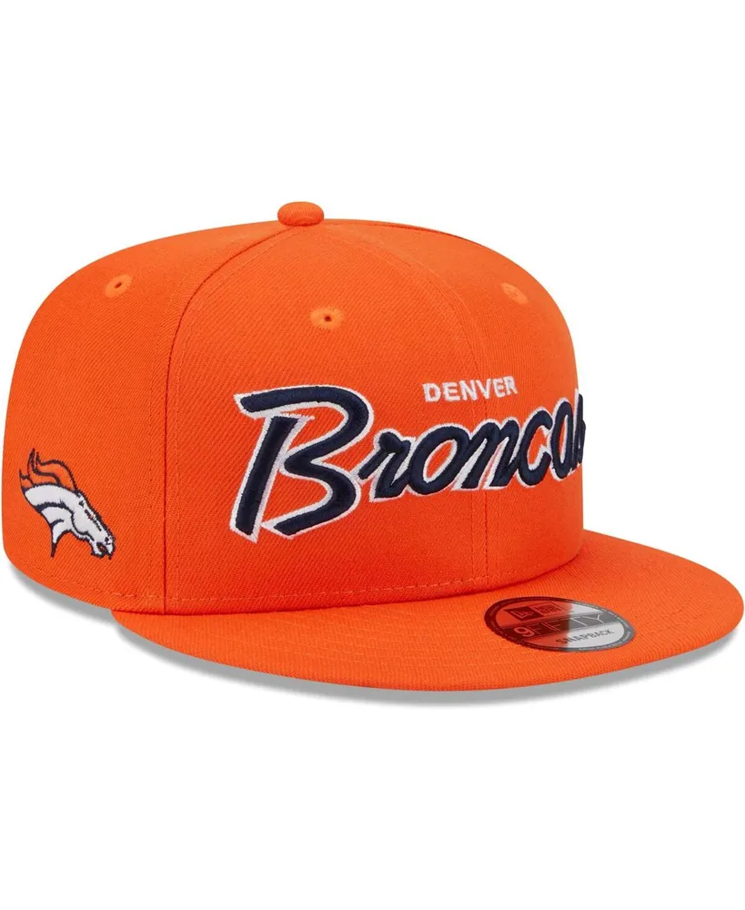 Denver Broncos New Era Main Script 9FIFTY Snapback Hat - Orange