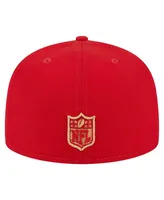 Men's New Era Scarlet San Francisco 49ers Main 59FIFTY Fitted Hat