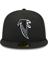 Men's New Era Black Atlanta Falcons Throwback Main 59FIFTY Fitted Hat